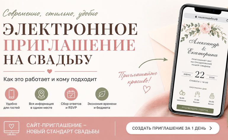 Электронное приглашение на свадьбу: как это работает и кому подходит
