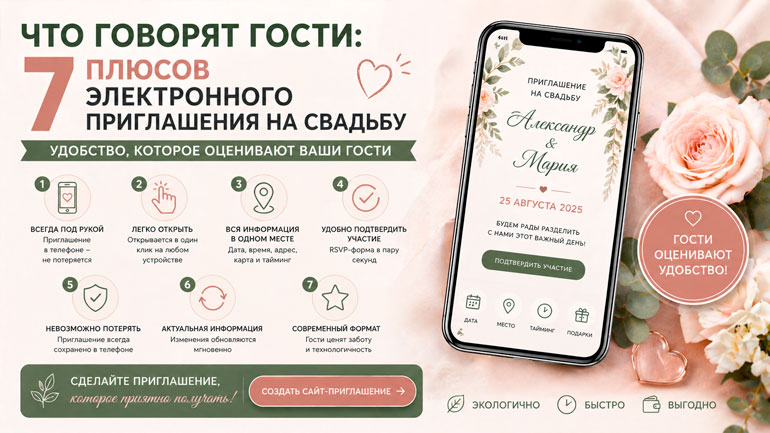 7 плюсов электронного приглашения глазами гостей
